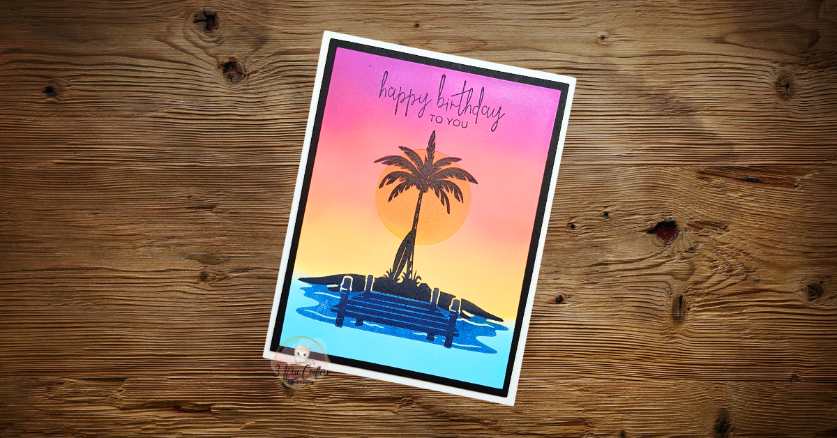 Press Plate Technique on a Sunset Background