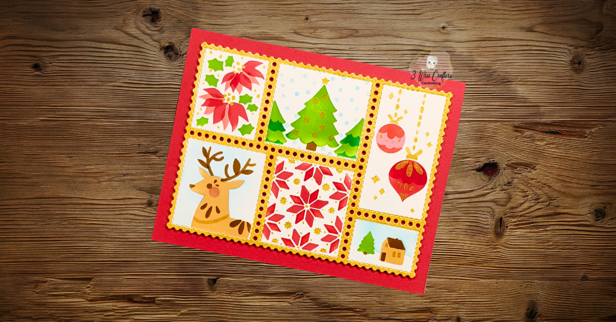 Jazzing Up Waffle Flower’s Postage Collage with Gold Pigment Ink